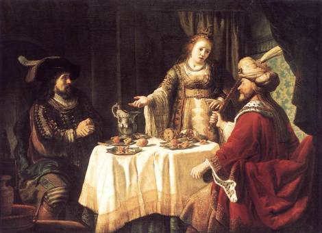 Banquet of Esther and Achashverosh by Jan Victors (c 1645)